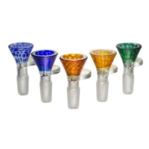14mm Cheech Web Colored Bowl (BLUE and WHITE)