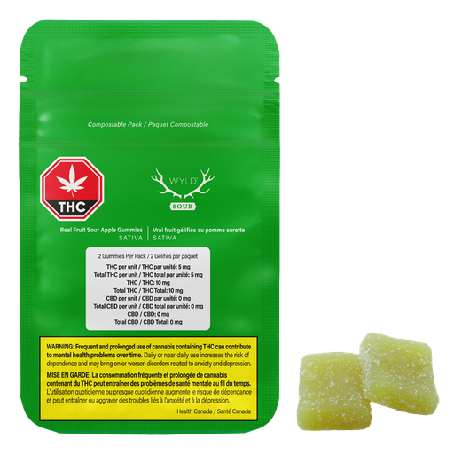 Wyld Sour Apple THC Gummies (100mg THC)